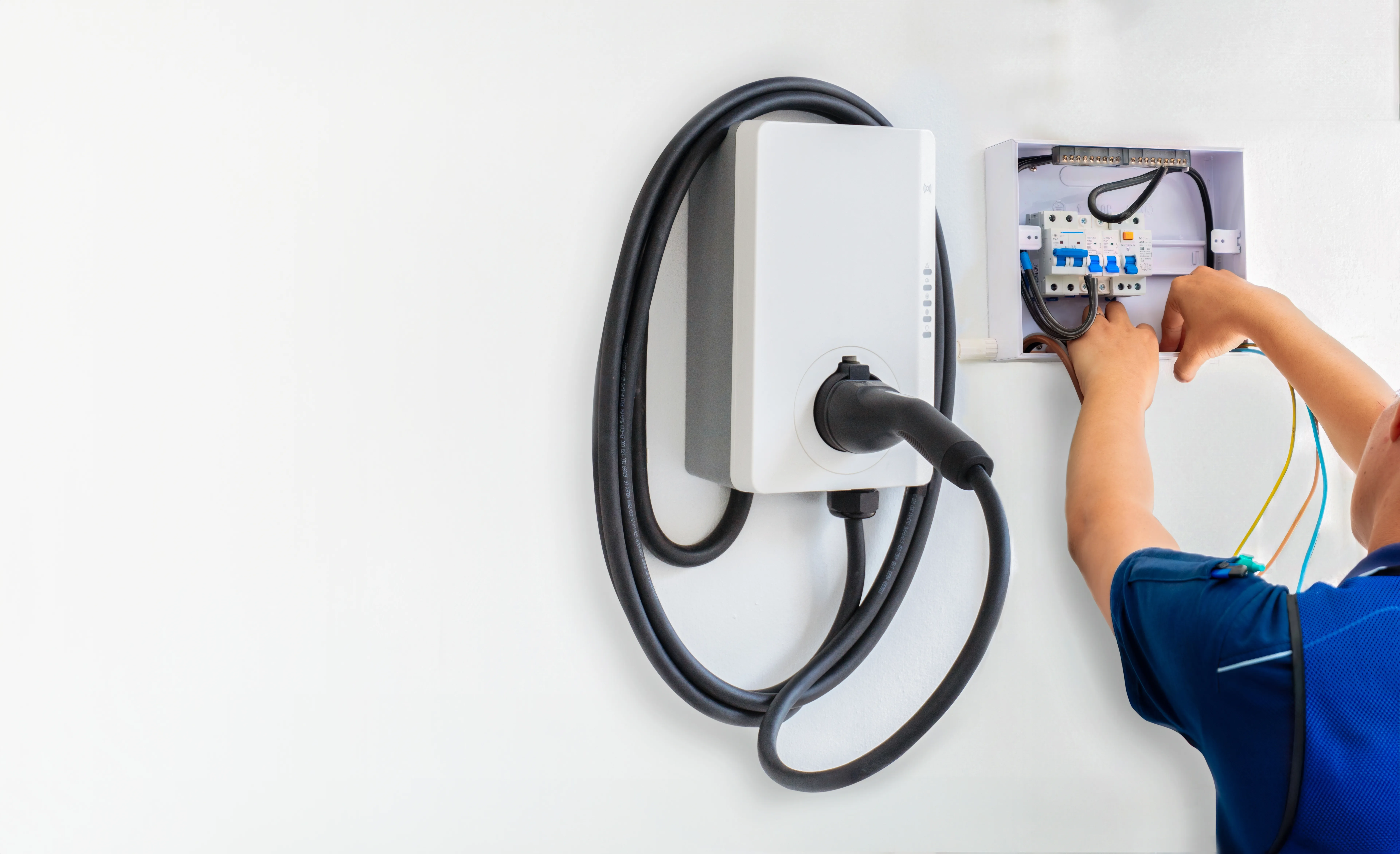 Professional EV charger installation at Council Bluffs residence