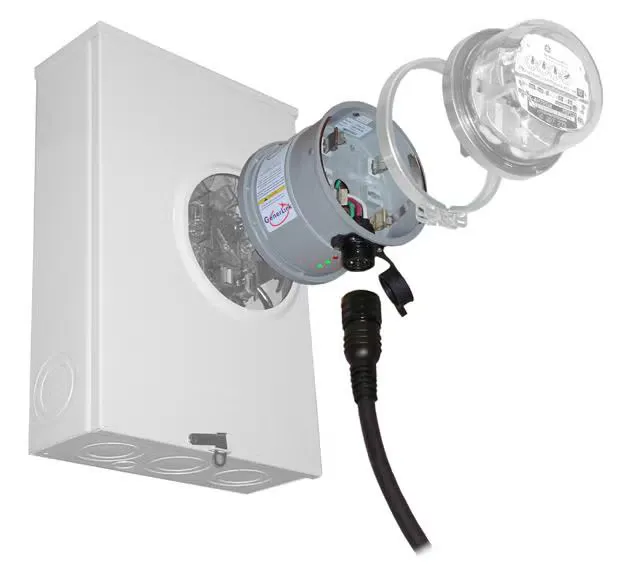 Manual transfer switch panel for portable generator hookup