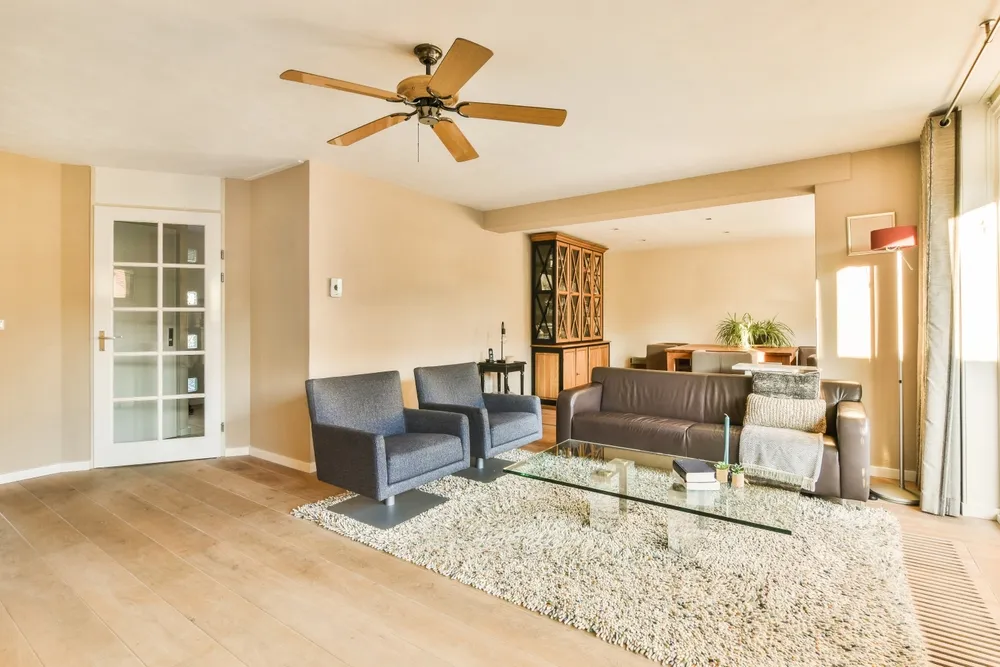 Ceiling fan installation in Council Bluffs living room