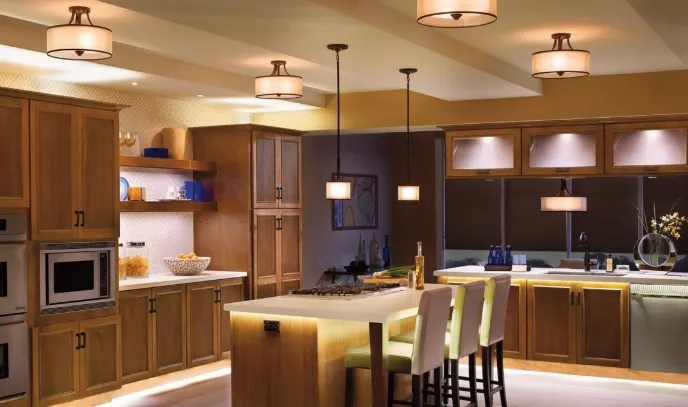 Bluffs Electric electrician installing recessed lighting in a Council Bluffs home