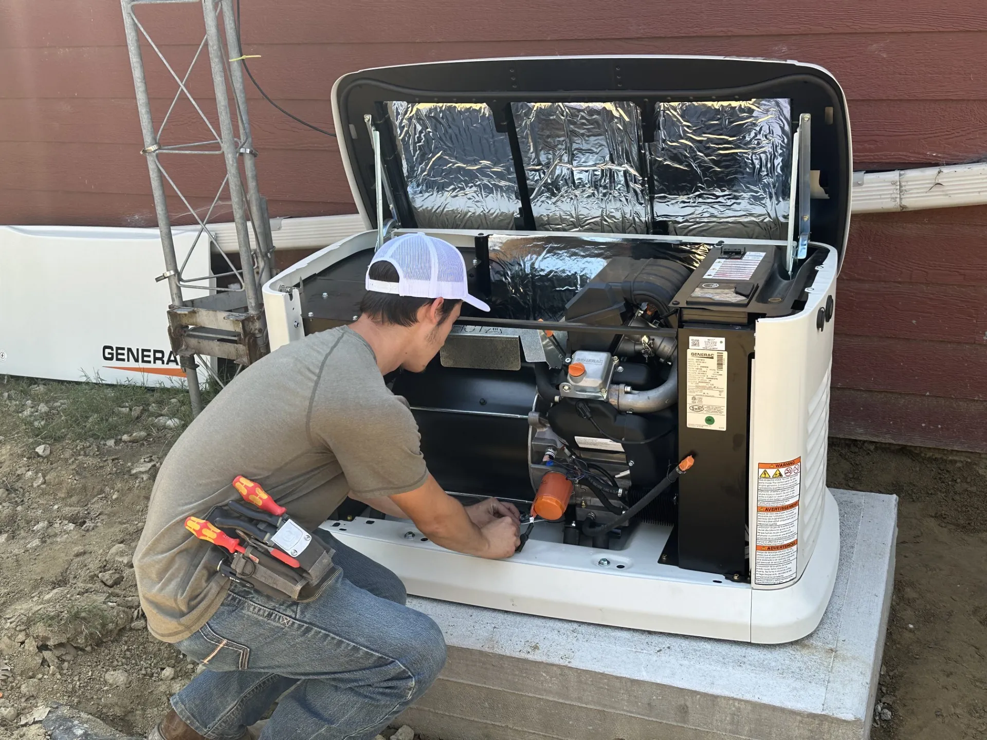 Generac home standby generator after professional maintenance service